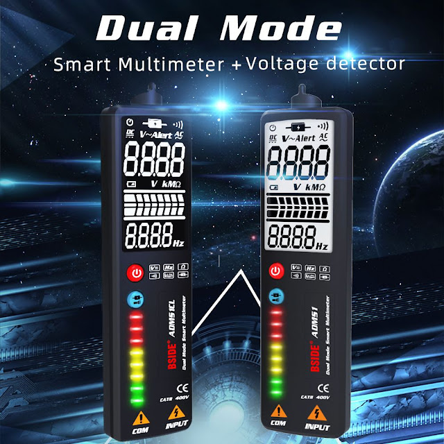 BSIDE ADMS1 ADMS1CL 2.4" LCD Backlight Dual Mode Smart Digital Multimeter 2000 Counts Auto Range Voltage Detector Tester