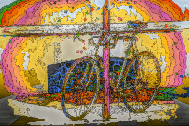 Free Picture of painted Bicycle edited by painteresque