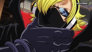 ワンピースアニメ 998話 ワノ国編 | ONE PIECE おそばマスク ステルスブラック STELTH BLACK サンジ SANJI