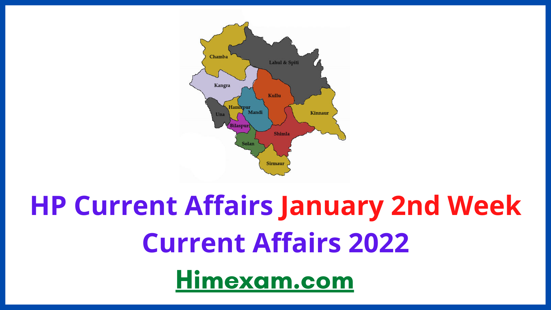 HP Current Affairs January 2nd Week Current Affairs 2022