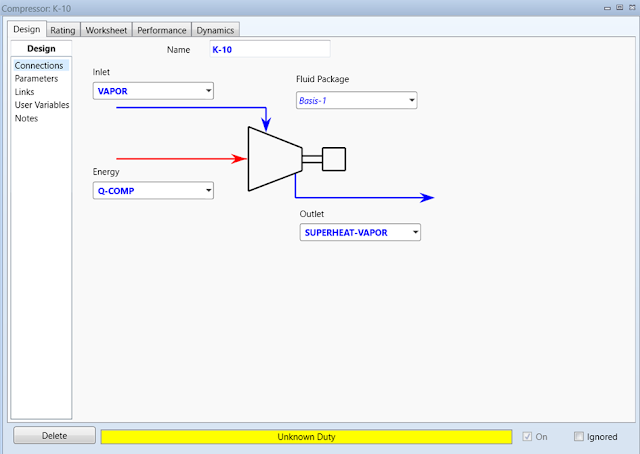 Refrigerant system simulation using Aspen HYSYS