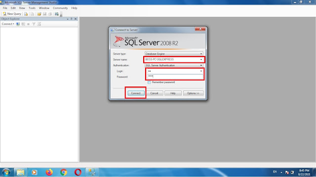 Create database in SQL server