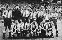 CLUB ATLÉTICO DE MADRID. Temporada 1949-50. Cuenca, Domingo, Riera ,Farias, Lesmes II, Mújica, Hernández. Juncosa, Ben Barek, César, Carlsson, Miguel. CLUB ATLÉTICO DE MADRID 1 S. S. LAZIO 3 04/06/1950. V Trofeo Teresa Herrera, partido único, final. La Coruña, estadio de Riazor. GOLES: 1-0: 17’, Juncosa. 1-1: 25’, Alzani. 1-2: 40’, Sentimenti III. 1-3: 86’, Magrini.