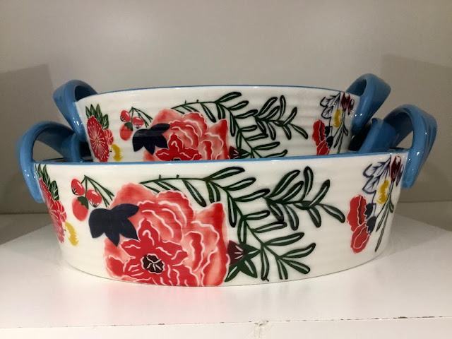 hand painted serving dishes