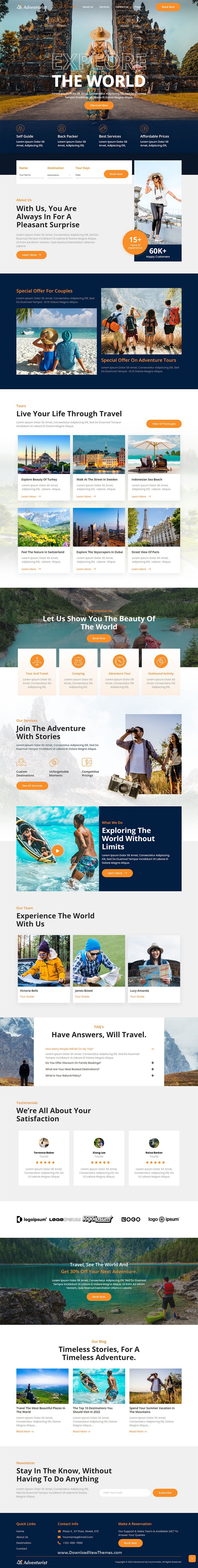Best Travel & Tourism Agency Elementor Template Kit