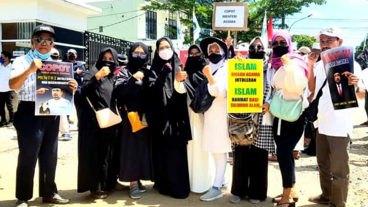 Demo di Makassar, Gabungan Ormas Islam Tuntut Menag Yaqut Dicopot