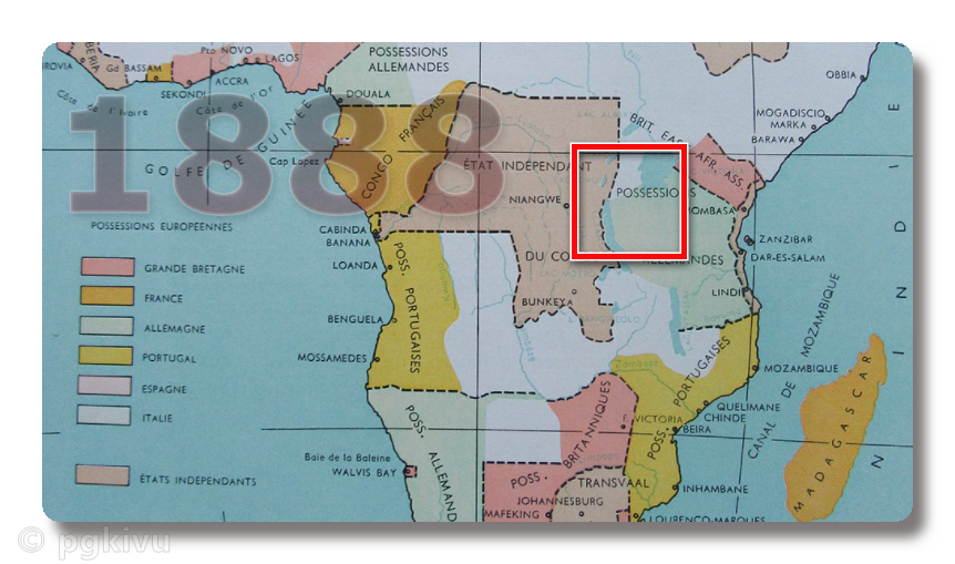 La région des lac Kivu et Tanganyika vers 1914 / 1918