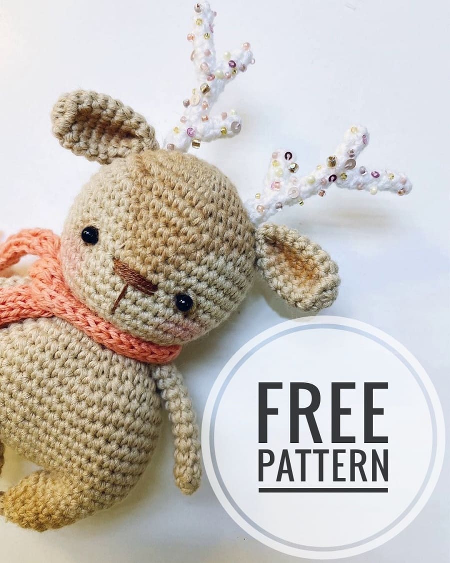 Crochet reindeer free pattern