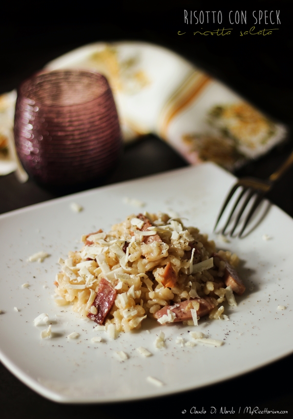 Risotto con speck e ricotta salata