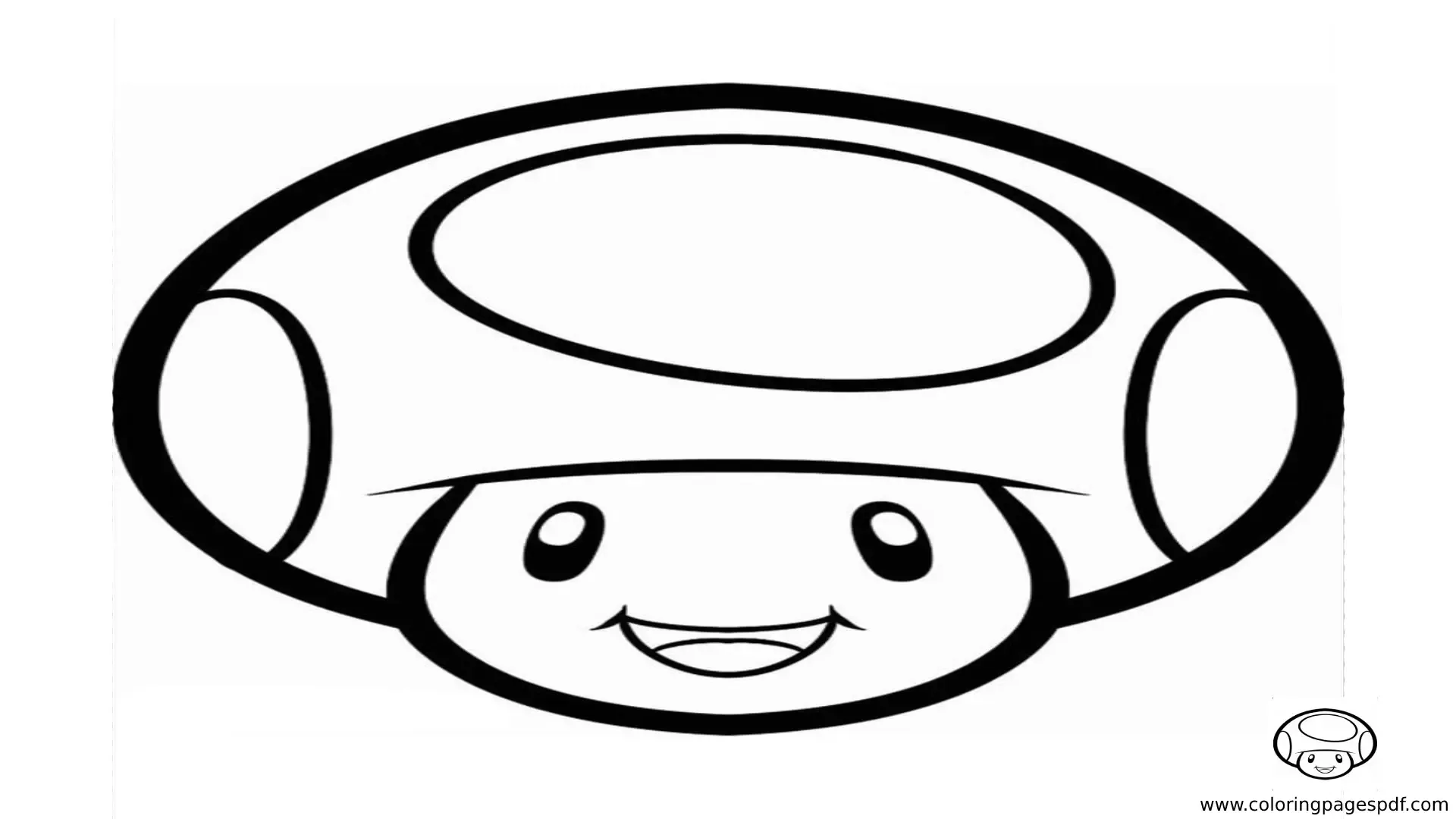 Coloring Pages Of Toad Smiling