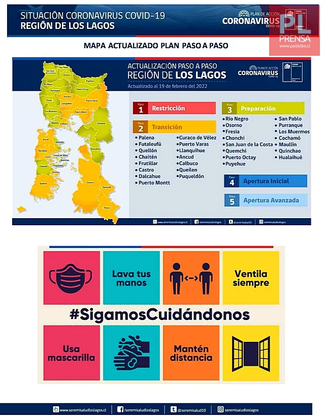 COVID19: Región de Los Lagos - Reporte del 19 de febrero 2022
