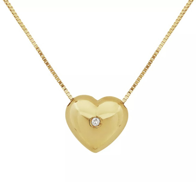 gold heart necklace