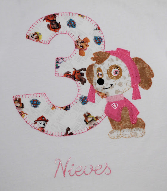 camiseta cumpleaños Patrulla Canina Skye