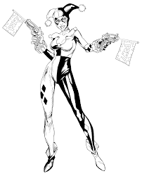 Free print harley quinn coloring pages