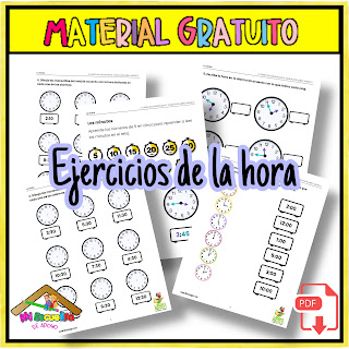 Ejercicios de reloj para niños de primaria