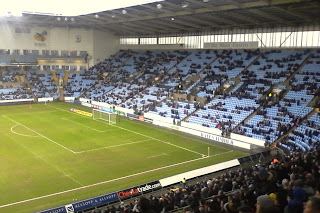 Large crowd at the Ricoh Arena to watch Coventry City versus Accrington Stanley in 2018