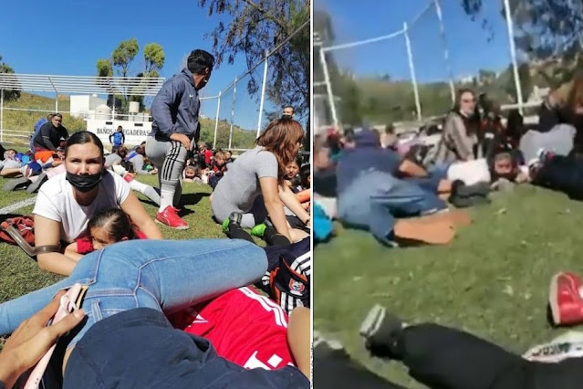 Video: No se paren, No se paren! gritaban en campo de futbol, mientras sicarios tiraban su famosa emboscada a Policías