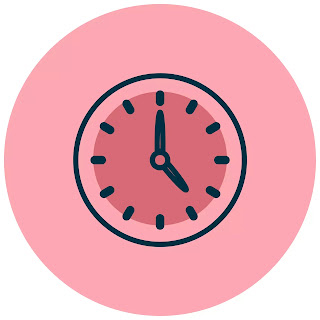 Clock icon pink