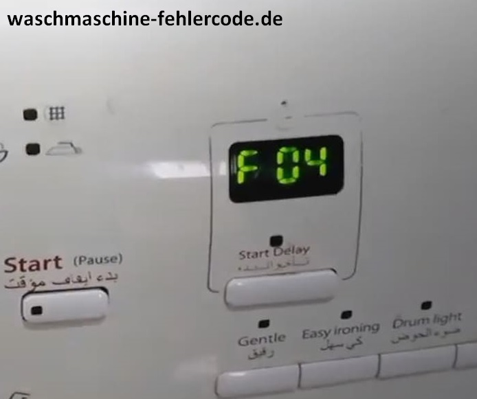 Bosch Washmaschine Fehlercode F04
