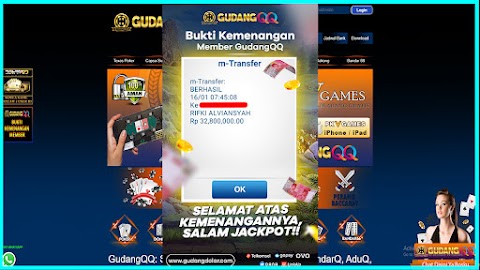 Selamat Kepada Member Setia GudangQQ WD sebesar Rp. 32.800.000.-