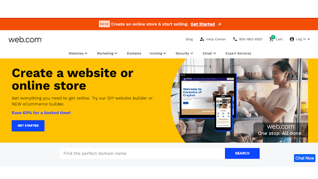 Web.com website home page