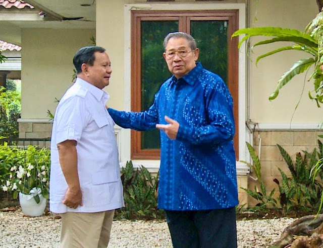 Capres Prabowo Subianto Meminta Doa Restu dari SBY Sebelum Pendaftaran di KPU