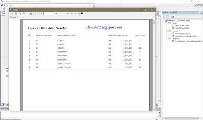 Koneksi CRViewer Menggunakan ttxFiles Pada Visual Basic 6.0 MySQL Server