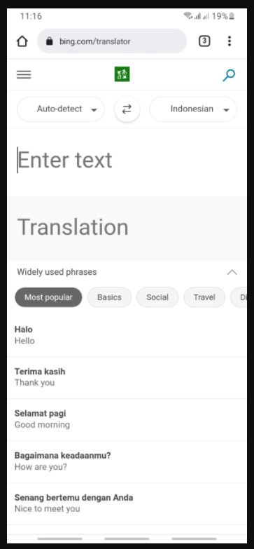 fitur autodetect bahasa bing translator