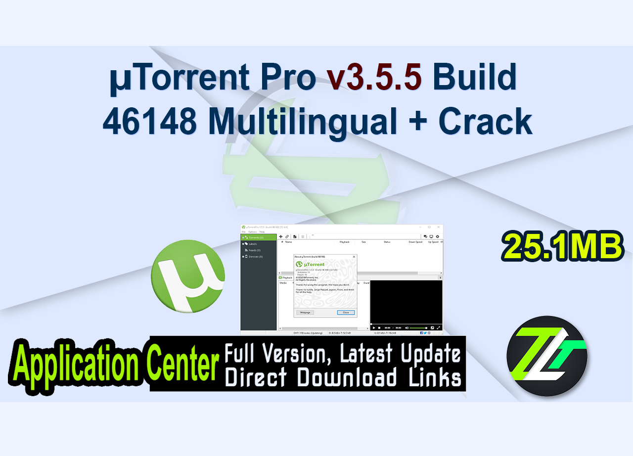 µTorrent Pro v3.5.5 Build 46148 Multilingual + Crack