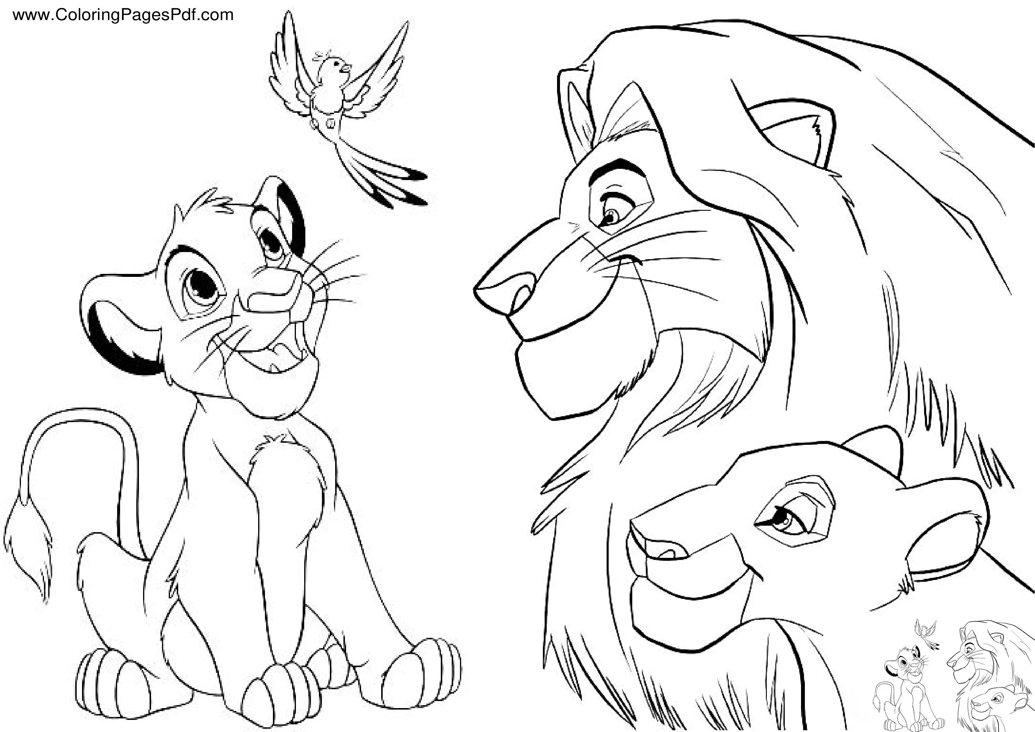 Coloring Pages Of Lion King