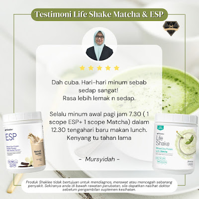 Testimoni Life Shake Matcha