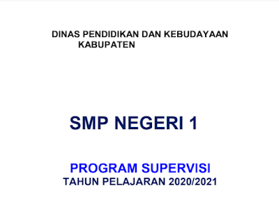 Download contoh Format File Program Supervisi Kepala Sekolah/Madrasah Terbaru SD MI SMP MTS SMA MA SMK MAK