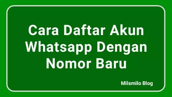 cara daftar whatsapp baru