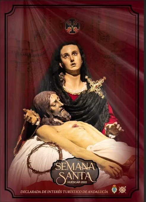Cartel anunciador de la Semana Santa 2022 de Huéscar )Granada)