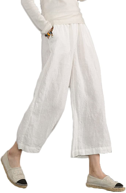 loose cropped pants