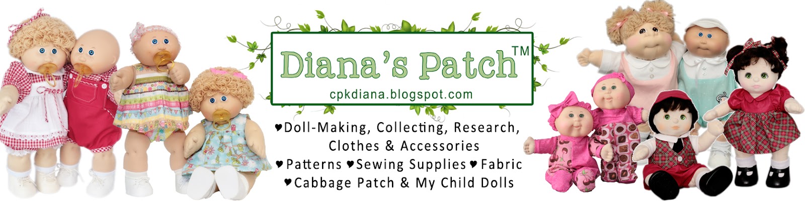 Diana’s Patch - Sewing Patterns for Soft Sculpture Dolls, Vintage Dolls and Doll Supplies