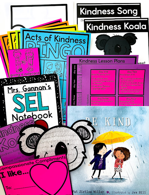 Kindness activities for kids in the classroom, including social emotional learning lessons, kindness read aloud, kindness activities, kindness song, and more engaging activities to foster a culture of kindness in your classroom!