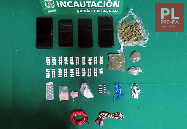 🚨Osorno: Gendarmes incautan lanzamiento de droga y celulares hacia la cárcel