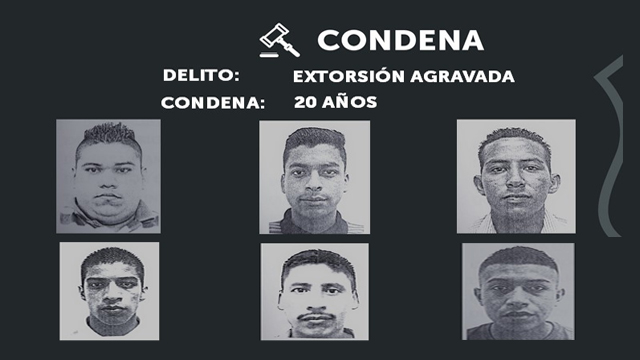 El Salvador: Seis extorsionistas son condenados a 20 años de cárcel