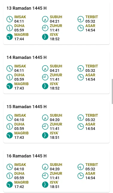 Jadwal Imsakiyah Ramadan 1445 H/2024 M Kabupaten Tuban Provinsi Jawa Timur