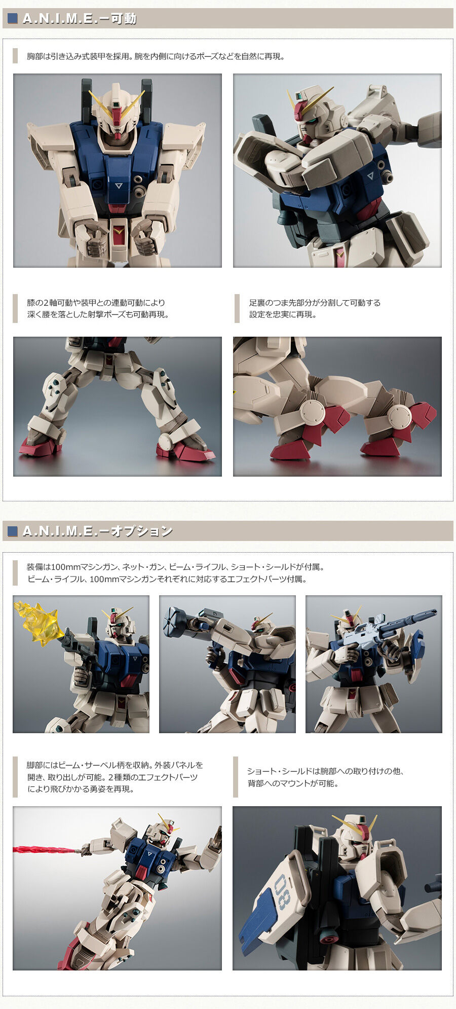 Robot Damashii RX-79［G］Gundam Ground Type (Type Desert) ver. ANIME, Premium Bandai