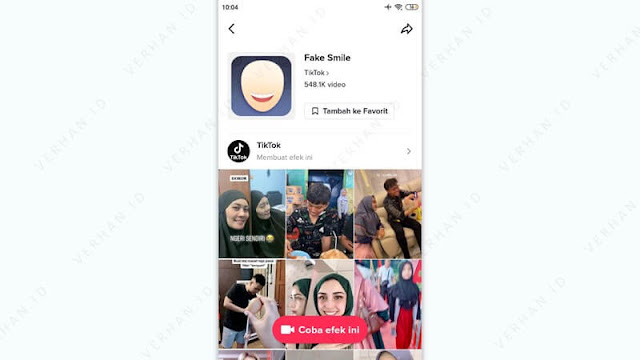 efek tiktok fake smile