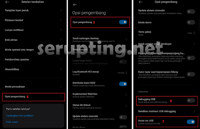 Opsi Pengembang Developer Options android, mengaktifkan usb debugging, developer aplikasi android, USB Debugging di Redmi note