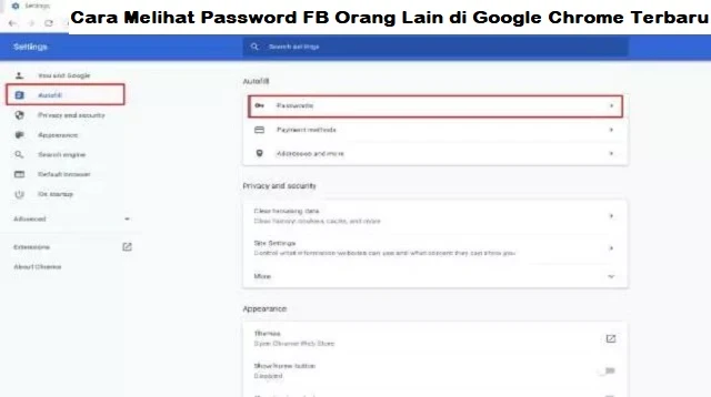 Cara Melihat Password FB Orang Lain di Google Chrome