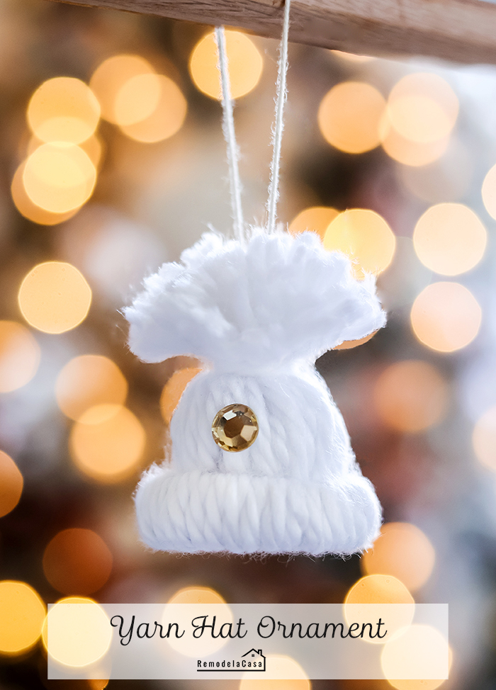 how to make cute little yarn hat ornaments