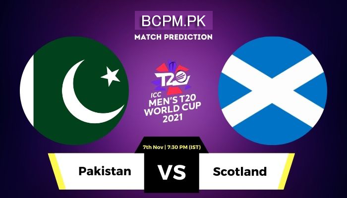 T20 World Cup match between Pakistan and Scotland