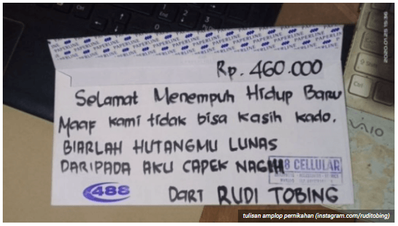 9 Tulisan di Amplop Sumbangan Pernikahan Ini Bikin Kecewa Berat