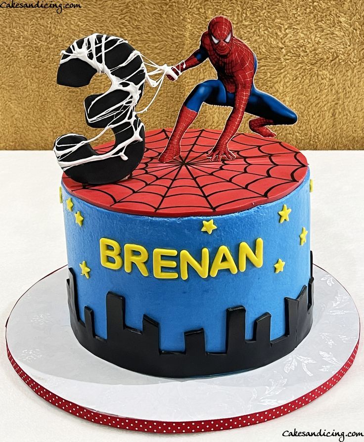 spider-man birthday cake