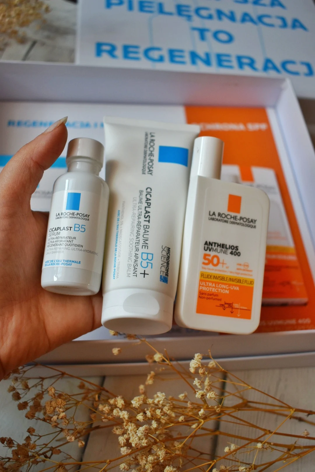 La Roche-Posay CICAPLAST Serum B5  - CICAPLAST Baume B5+ - ANTHELIOS UVMUNE 400