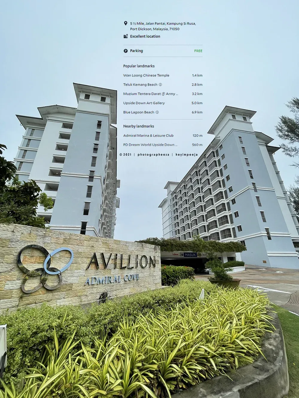 Entrance Avillion Admiral Cove Port Dickson